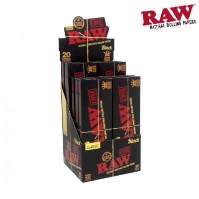 RAW CLASSIC CONE KING SIZE - 20CT/ PACK - 12PACKS PER DISPLAY